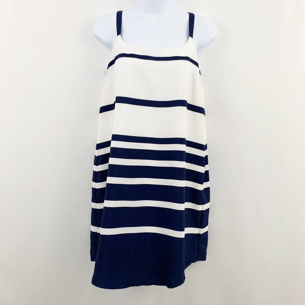 Olive & Oak Navy and White Striped Dress M